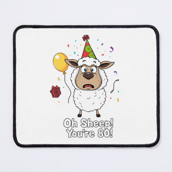 Item preview, Oh sheep you are 80 Birthday cute kawaii meme gift balloons cow designed and sold by CheeseBlueprint.