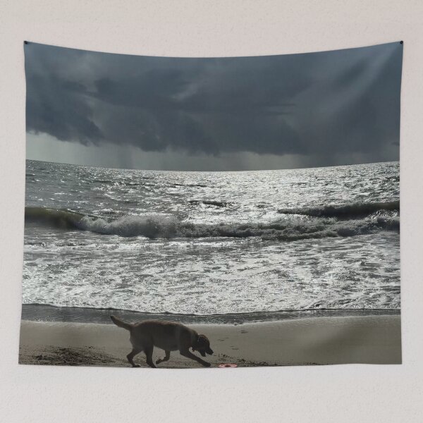 Item preview, Dog having fun at the beach designed and sold by jimisimij.