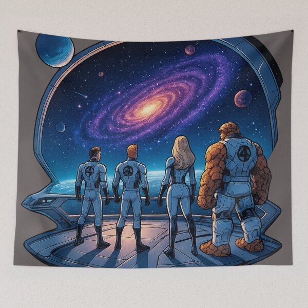 Item preview,  Space explorers gazing at the galactic void designed and sold by LoomisDreams.