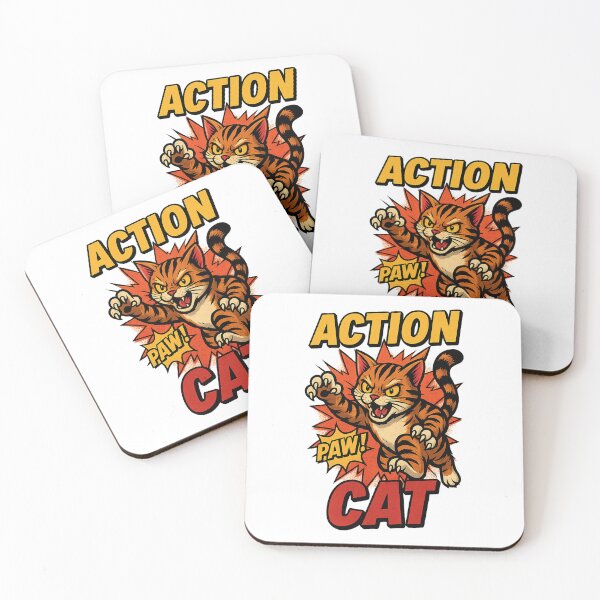 Item preview, Action Cat designed and sold by Printiq.