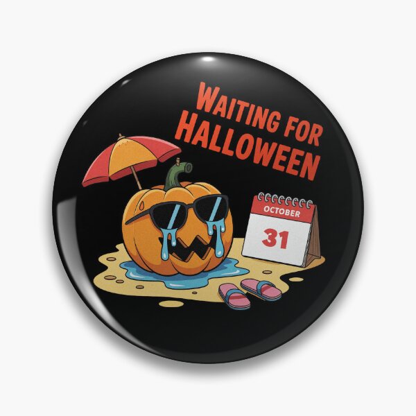 Item preview, Summerween Waiting for Halloween Pumpkin Spooky Summer  designed and sold by PietrzakDesign.