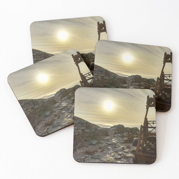 Item preview, Sunset from from Muckish mountain, Creeslough, Co. Donegal, Ireland beside old mining equipment used back in World War II designed and sold by CharlieGall.