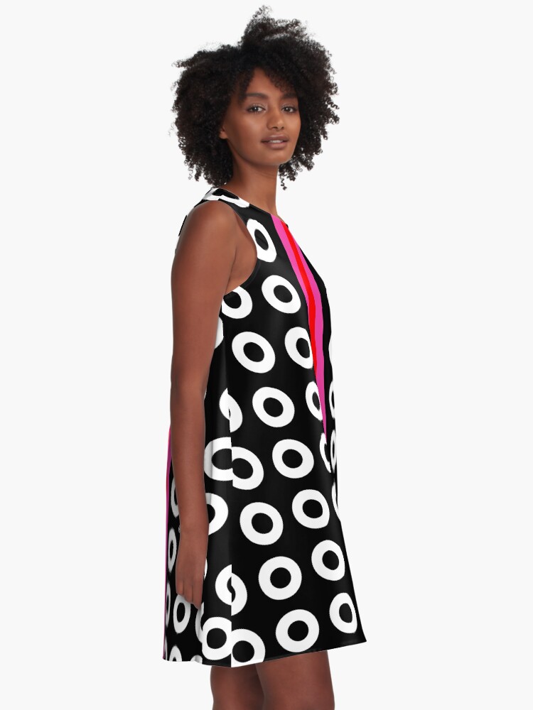Alternate view of Dots and Stripes A-Line Dress