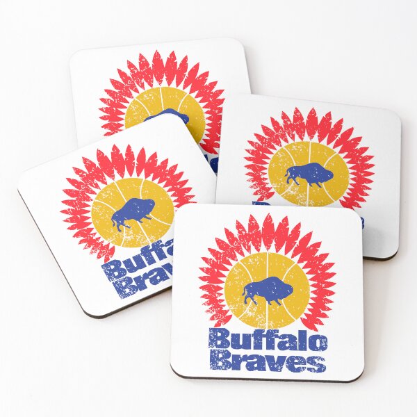 Item preview, Buffalo Braves Headdress Logo - Defunct Basketball Team - American Basketball Association - Retro Old School Bball Distressed Logo designed and sold by SolissDesigns.