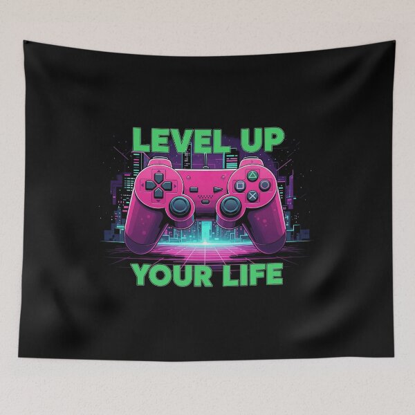 Item preview, Level Up Your Life – Retro Gamer Vibes designed and sold by Unitebox.