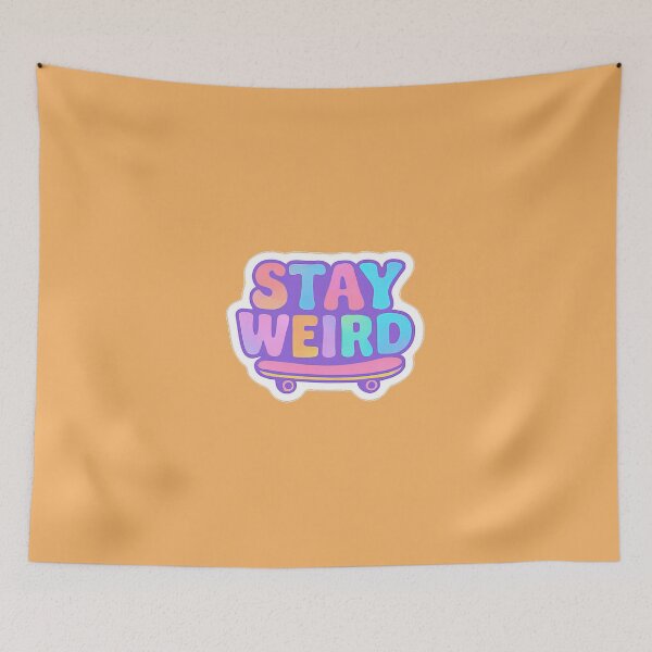 Item preview, Stay Weird Retro Skateboard Sticker designed and sold by ZYAClothingLine.