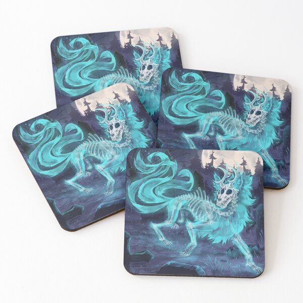 Item preview, Mysterious wolf-fox cemetery spirit designed and sold by teraMerchShop.