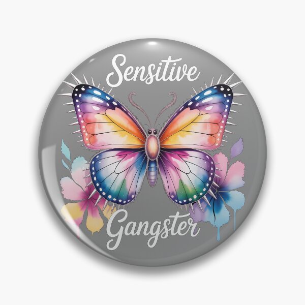 Item preview, Sensitive Gangster Watercolor Butterfly With Spikes designed and sold by KateLeap.