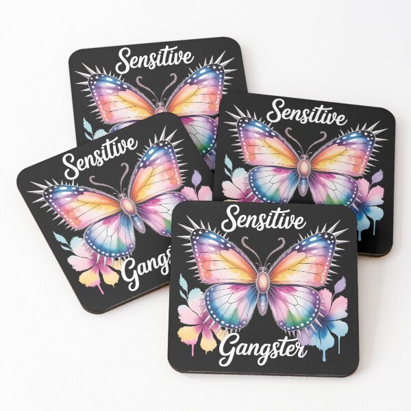 Item preview, Sensitive Gangster Watercolor Butterfly With Spikes designed and sold by KateLeap.