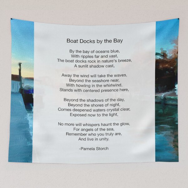 Item preview, Boat Docks by the Bay Poem designed and sold by Pamela Storch.