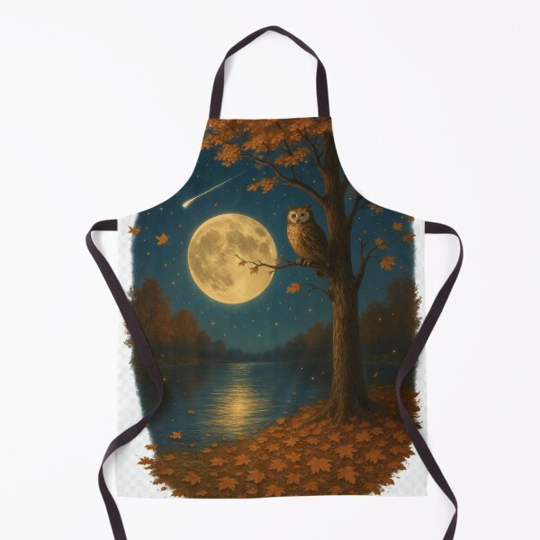 Item preview, Silent Moonlight Watcher - Owl Under Shooting Stars designed and sold by shikuldo7.