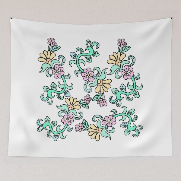 Item preview, Pastel Thai floral pattern, elegant seamless botanical design designed and sold by Jjc59.