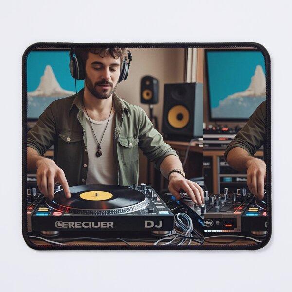 Item preview, DJ playing trendy vinyls designed and sold by MarekNocon3.