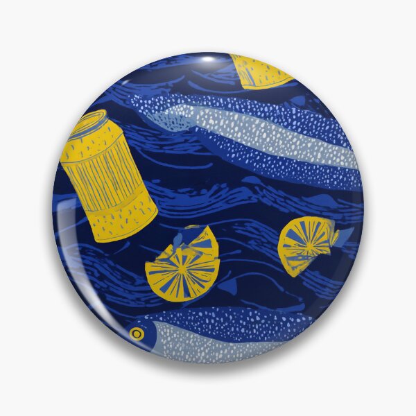 Item preview, Sparkling Sardines Vintage Lemon Cans designed and sold by MidArtForge.