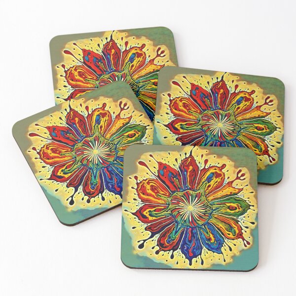 Item preview, Explosion of Color - Abstract Rainbow Bloom designed and sold by Hen-C-Art.