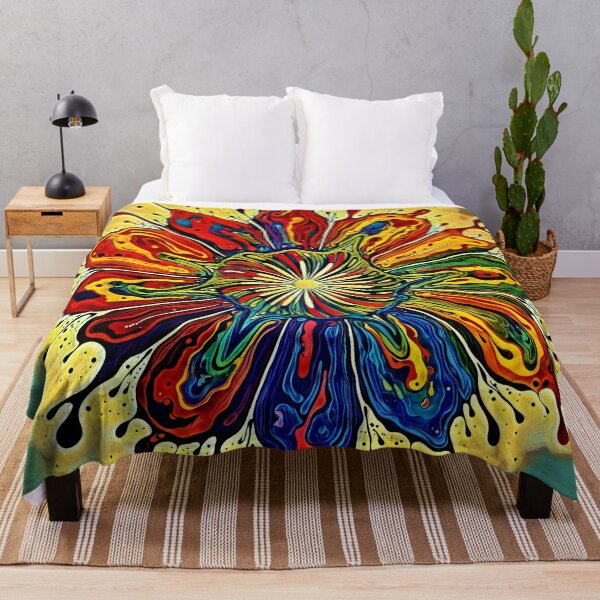 Item preview, Explosion of Color - Abstract Rainbow Bloom designed and sold by Hen-C-Art.