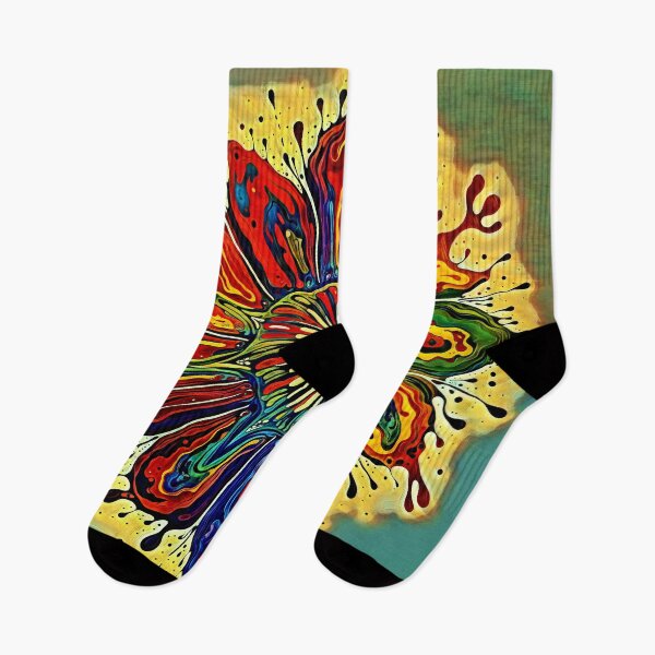 Item preview, Explosion of Color - Abstract Rainbow Bloom designed and sold by Hen-C-Art.