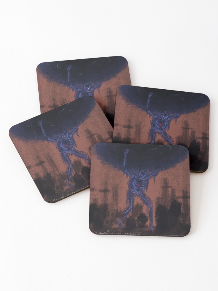 Thumbnail 1 of 5, Coasters (Set of 4), Atlas In Tears designed and sold by DieselBathgate.