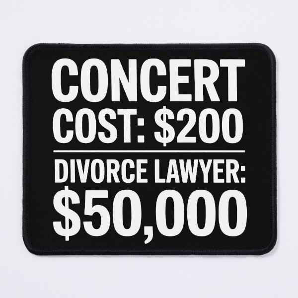 Item preview, Concert Cost Divorce Lawyer Public Betrayal Scandal Humor Design designed and sold by Serbin.