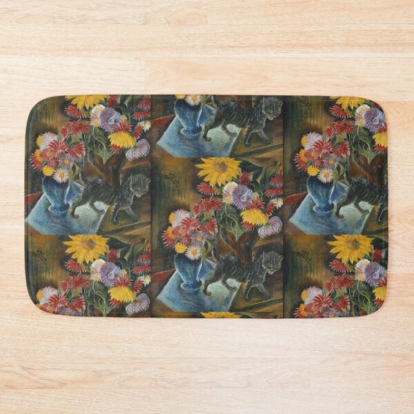 Item preview, Autumn Flowers and Cat designed and sold by Ichneumon-art.