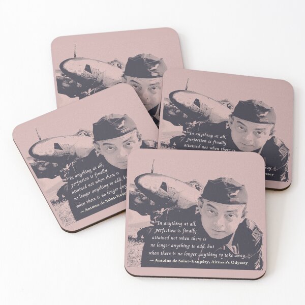 Item preview, Antoine de Saint-Exupéry quote: In anything at all, perfection is finally attained not when there is no longer anything to add, but when there is no longer anything to take away... designed and sold by artbleed.
