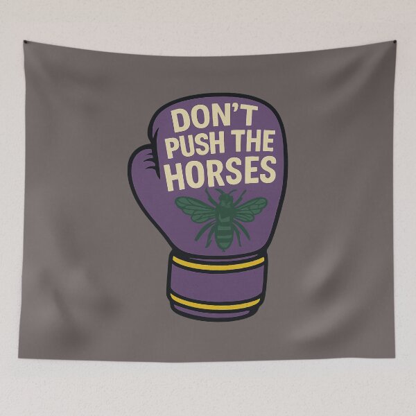 Item preview, Don't Push the Horses Glove Graphic designed and sold by ChernivtsiSkoda.