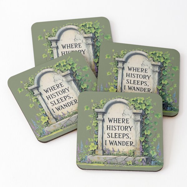 Item preview, Where History Sleeps, I Wander | Vintage Cemetery Exploration Design designed and sold by The-HistoryGirl.