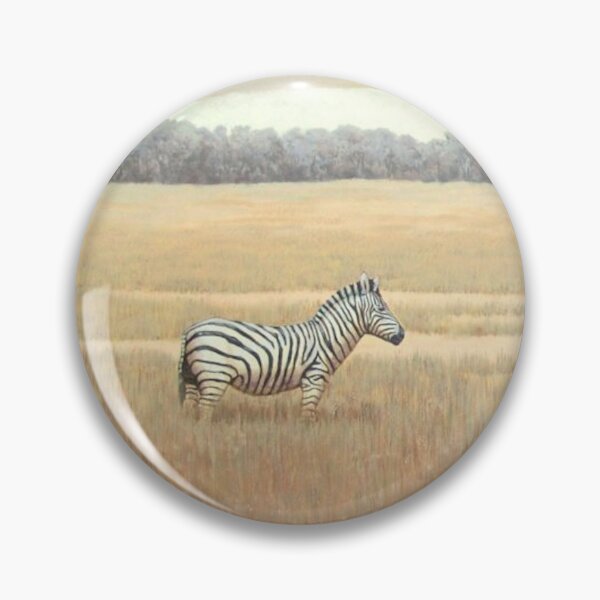 Item preview, Lone zebra on grassy plain designed and sold by Randall Bennett.
