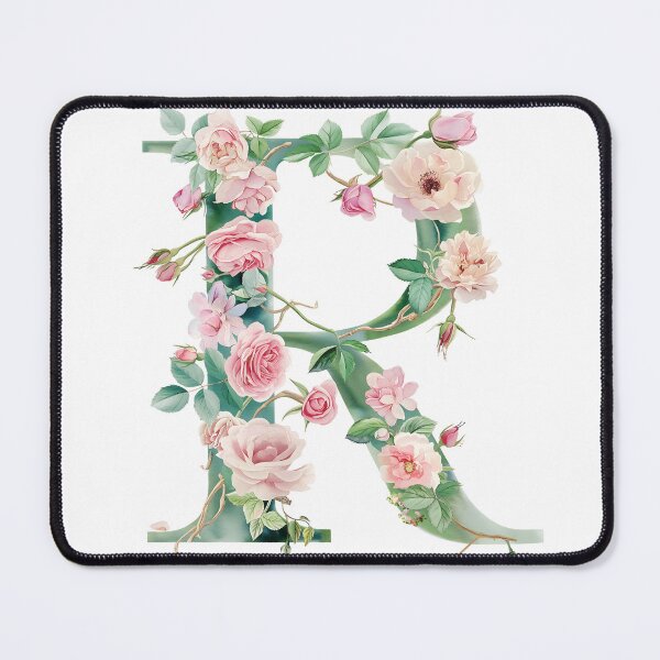 Item preview, Floral Monogram R - Vintage Rose Letter Design designed and sold by MysticCanvasAi.