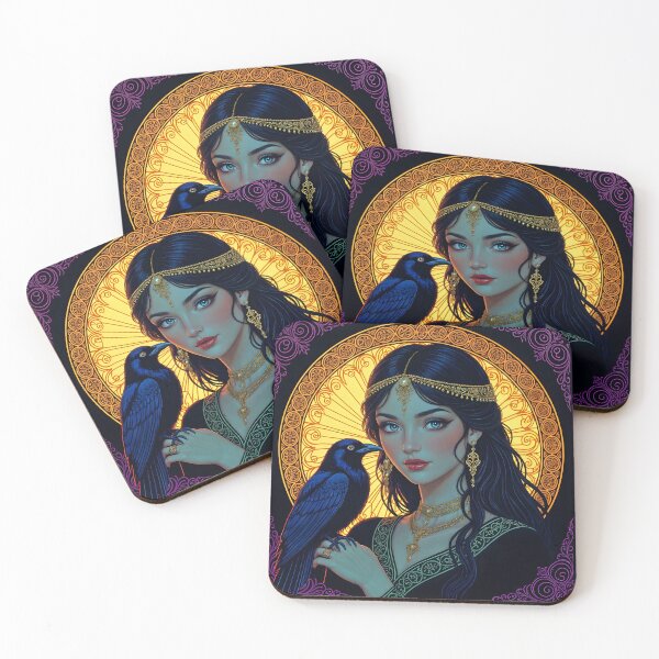 Item preview, Goddess Morrigan with Raven. designed and sold by SoniaSarkali.