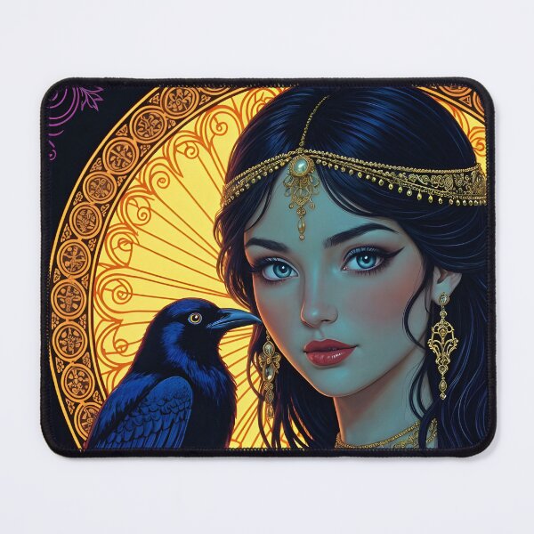 Item preview, Goddess Morrigan with Raven. designed and sold by SoniaSarkali.
