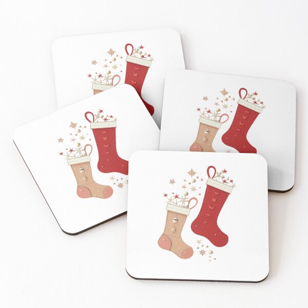 Item preview, Cozy Christmas Stockings with Stars designed and sold by ShadowAndSlate.