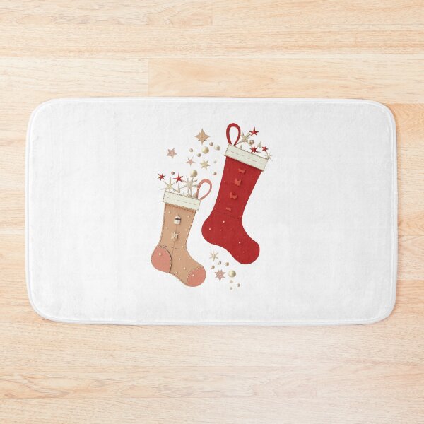 Item preview, Cozy Christmas Stockings with Stars designed and sold by ShadowAndSlate.