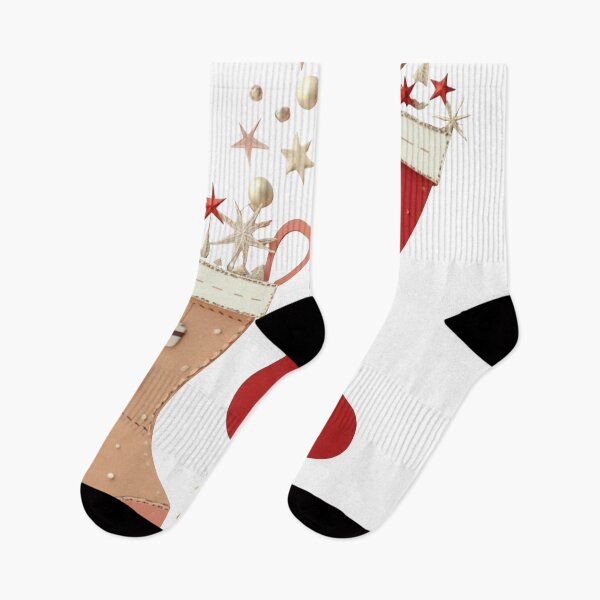 Item preview, Cozy Christmas Stockings with Stars designed and sold by ShadowAndSlate.