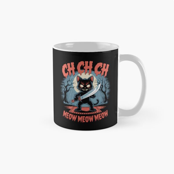 Item preview, Ch Ch Ch Meow Meow Meow - This gift is perfect for anyone who loves cats, horror movies, and a dark sense of humor. designed and sold by ZyziowskyArt.