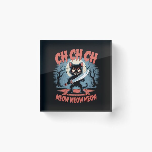 Item preview, Ch Ch Ch Meow Meow Meow - This gift is perfect for anyone who loves cats, horror movies, and a dark sense of humor. designed and sold by ZyziowskyArt.