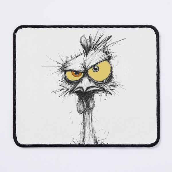 Item preview, Stylized drawing of the "Sulking Rooster", sketch, cute, humor, caricature designed and sold by ateliersabourin.