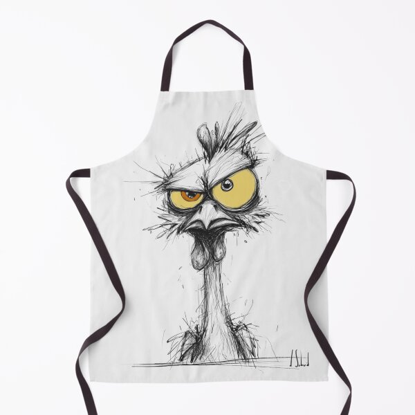 Item preview, Stylized drawing of the "Sulking Rooster", sketch, cute, humor, caricature designed and sold by ateliersabourin.