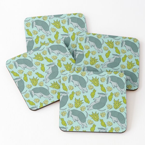 Item preview, Armadillo Desert Pattern – Cute Cactus Southwestern Design designed and sold by musingtreeart.