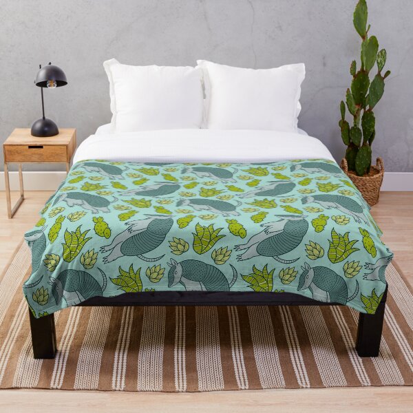 Aperçu de l'œuvre Motif de désert d'Armadillo – Joli motif de cactus du Sud-Ouest créée et vendue par musingtreeart.