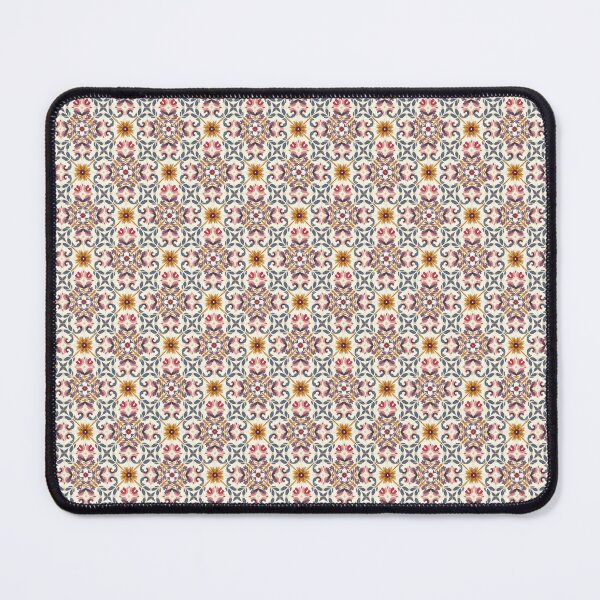 Item preview, Boho tile pattern in blue and red with ornaments designed and sold by pASob-dESIGN.