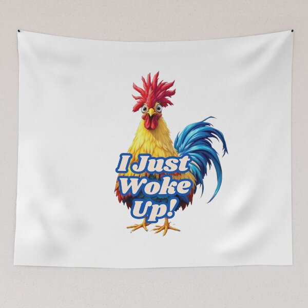 Item preview, Funny Rooster | I just woke up! designed and sold by Ink And Inspire.
