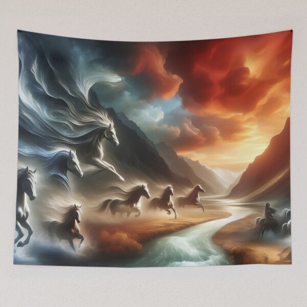 Item preview, Streams of Horses  designed and sold by ArtByAavelle.