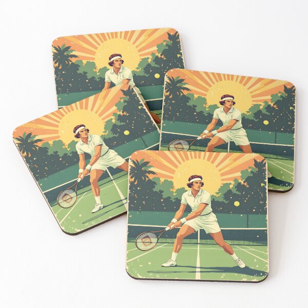 Item preview, Vintage Mens Tennis Player Poster designed and sold by Ameiva-Apparel.