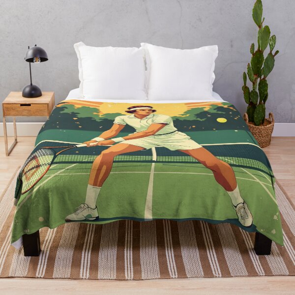 Item preview, Vintage Mens Tennis Player Poster designed and sold by Ameiva-Apparel.