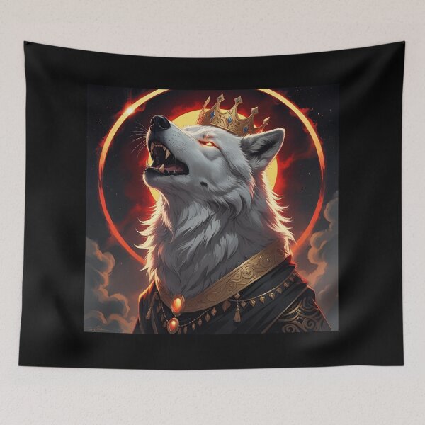 Item preview, Crowned Wolf Under Solar Eclipse designed and sold by MOTAS FASHION .
