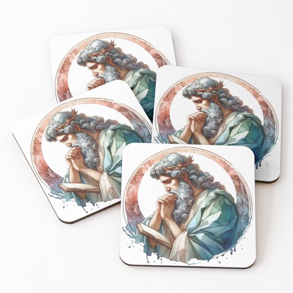Item preview, Divine Wisdom – Praying Prophet Watercolor Art designed and sold by Advent-Hope.