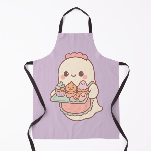 Item preview, Kawaii Ghost Chef with Halloween Sweets designed and sold by Uglyandcute.