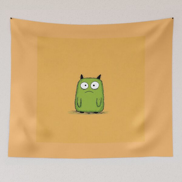 Item preview, Green Pouting Monster wants his Mommy.  designed and sold by Zen Candy 3000 Travis Nicholas Zariwny.