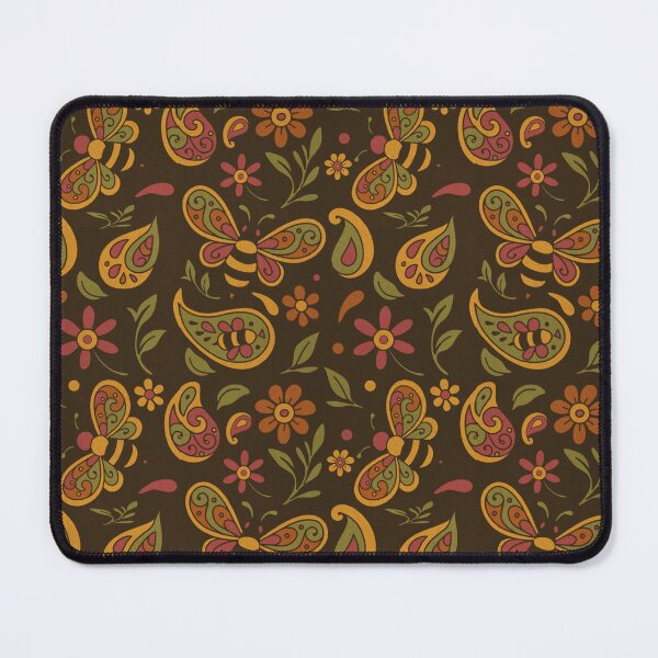 Item preview, 70s Boho Paisley Bees designed and sold by DerpCat Sketches.
